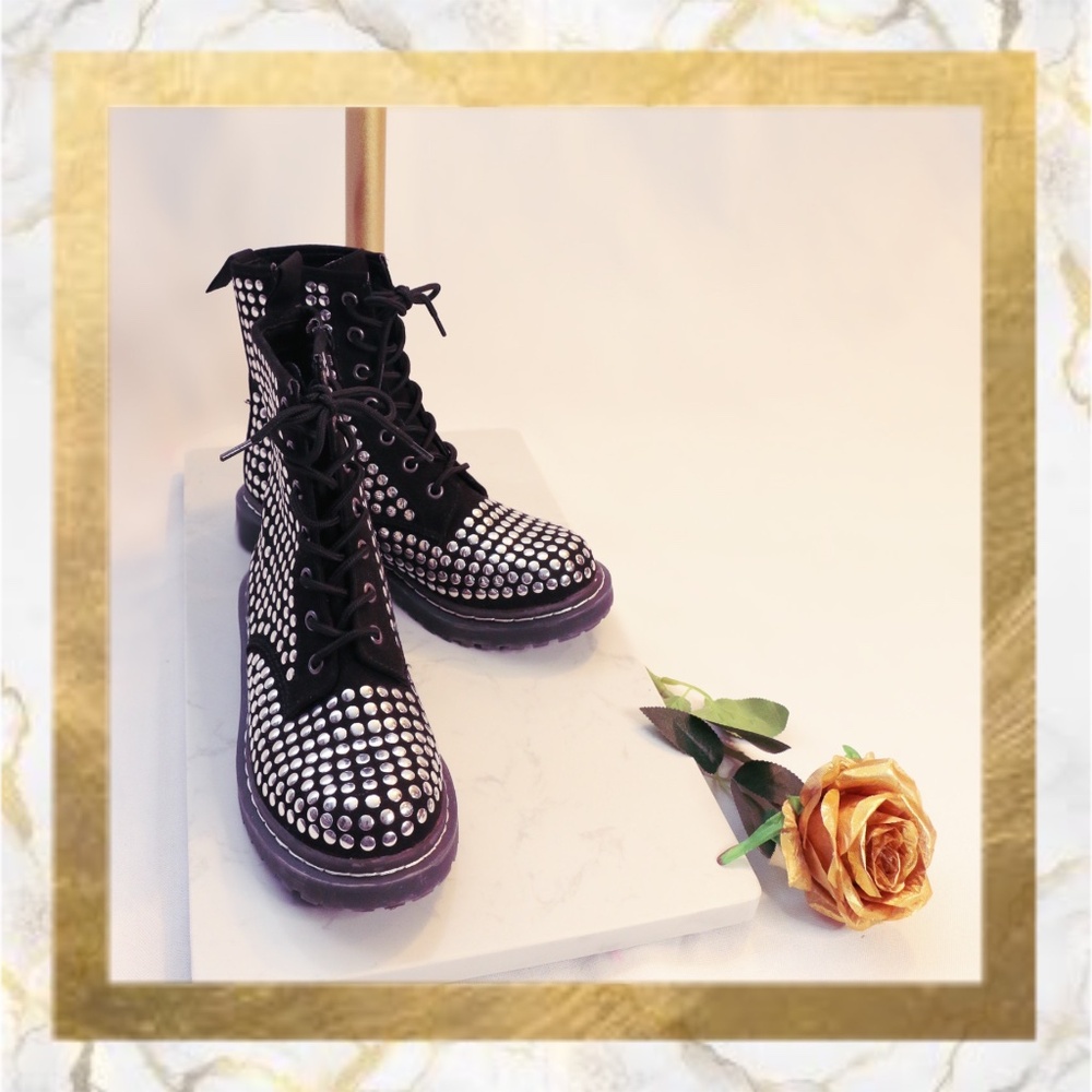 Black Studded Ankle Boots